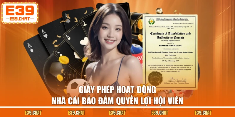 Giấy phép hoạt động nhà cái bảo đảm quyền lợi hội viên
